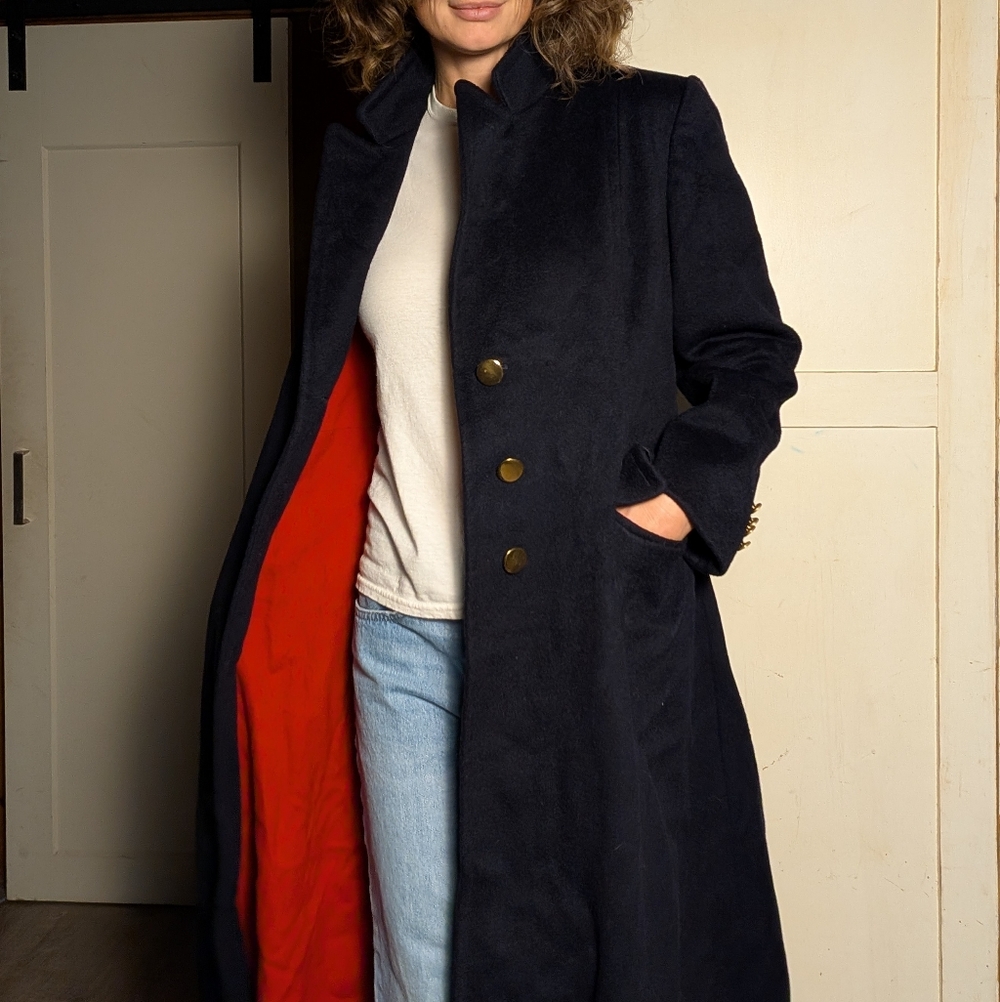 Evan Picone Coat with Red Lining